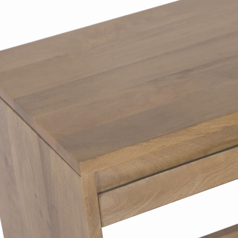 Bureau en bois massif avec tiroirs Hawthrone, Ensoleillé