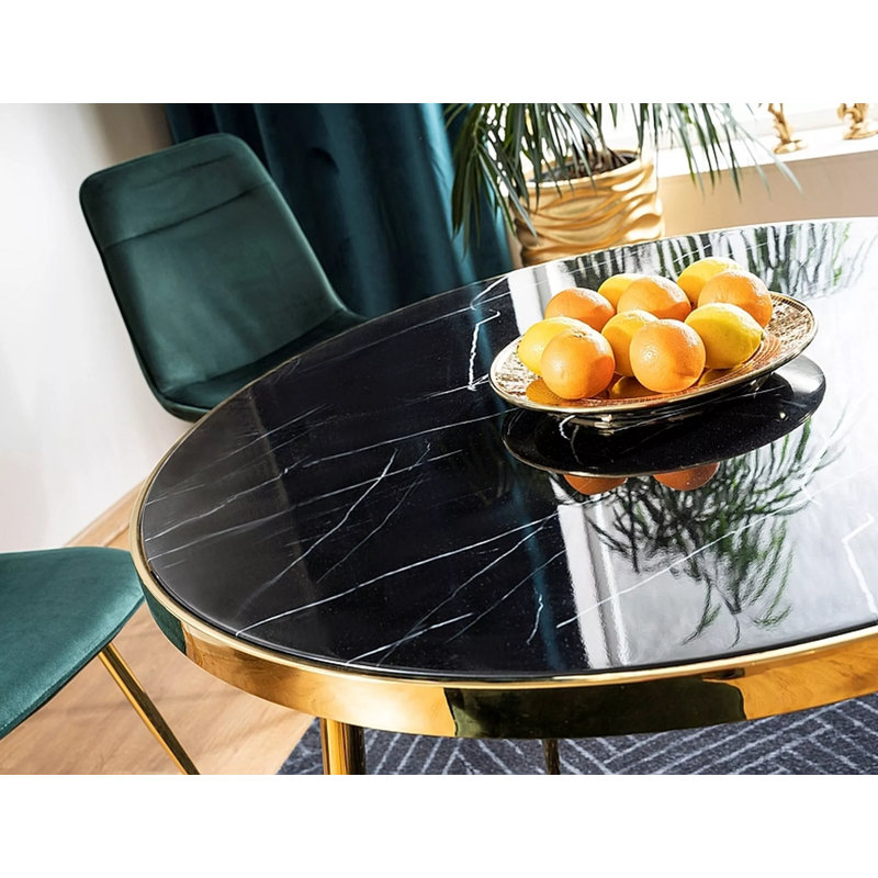 Adwoah Round Glass Top Dining Table