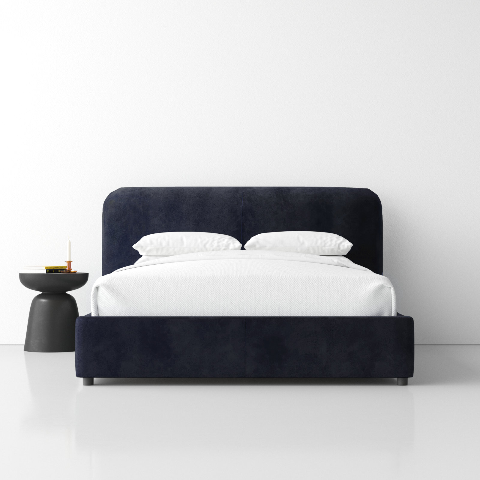 Crosby Upholstered Bed, Blue, Queen