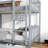 Rubber Wood Bunk Bed with Drawers, Ladder, and Guardrails-121293846-115684344