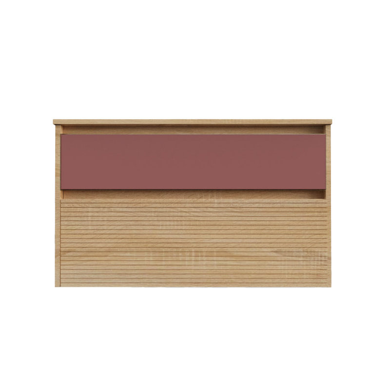 Meuble-lavabo de salle de bain Collection CODE par DAX, L 40 po, Rouge