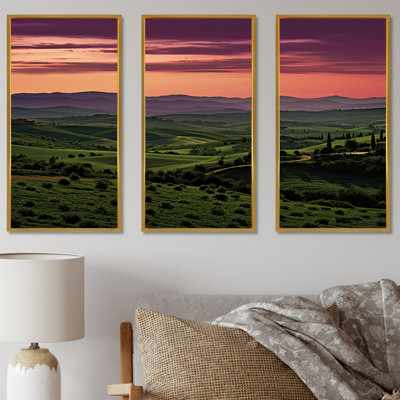 Toscane Twilight - ensemble de décoration murale vin