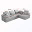 Canapé modulaire rembourré en L-63555402