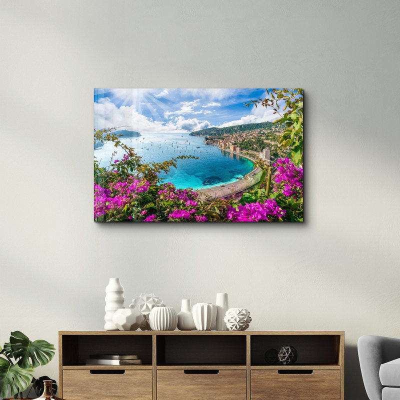 Élégante peinture murale en verre trempé de 13,8 po x 21,7 po | 100% verre trempé, épaisseur: 0,16 pouce | Imprimé UV pour des couleurs éclatantes | Parfait pour la décoration intérieure, le salon et les espaces de bureau