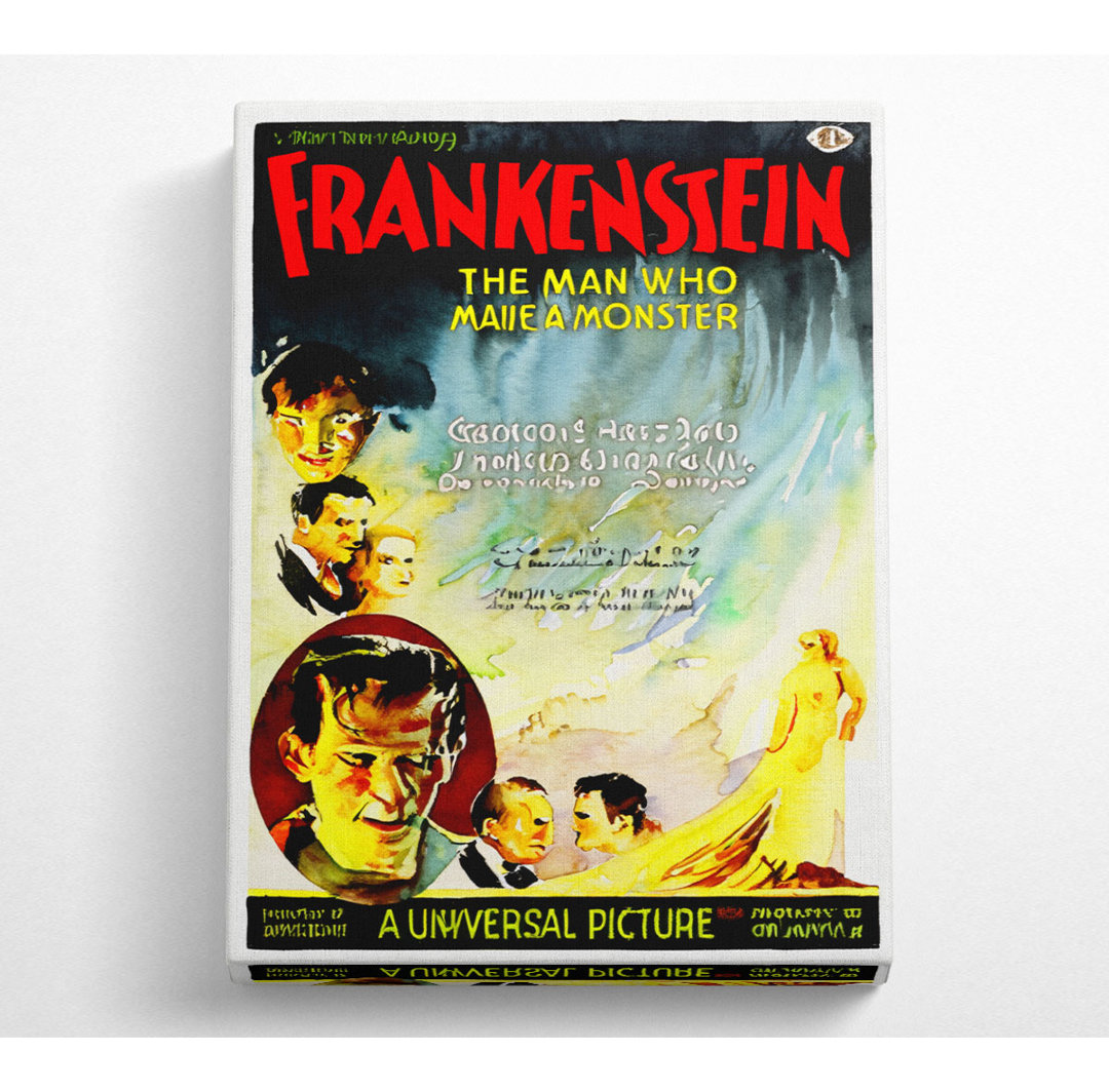 Frankenstein, der Mann, der ein Monster erschuf - Leinwanddrucke auf Leinwand