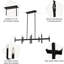 Suspension linéaire à 8 lumières avec variateur, style bougie, pour îlot de cuisine, salle à manger et salon.-348697450