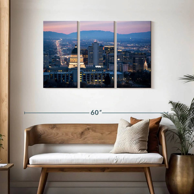 Salt Lake City At Dawn, H 28 po x l 45 po