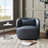 Jaydin 34" Wide Faux Leather Upholstered Swivel Armchair-651799811