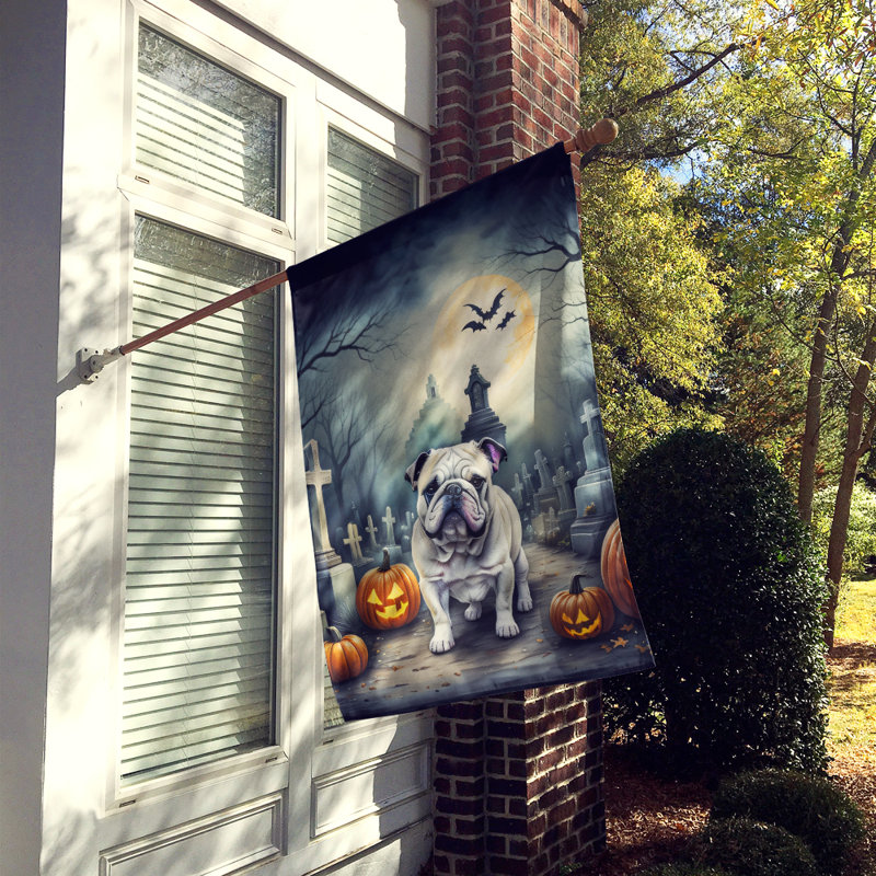 Drapeau de maison d'Halloween en polyester à double face H 40 po x l 28 po
