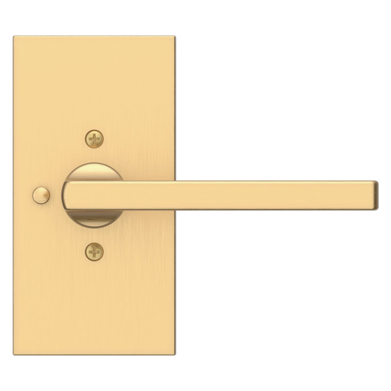 5 H X 5.53125 W X 5 Privacy (Bed & Bath) Door Lever, Satin Brass