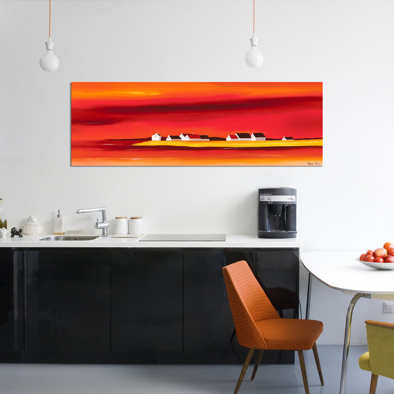 « soleil i », reproduction sur toile, H 12 po x l 36 po x P 1,5 po, Toile tendue