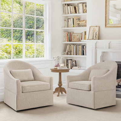 Fauteuil demi-tonneau pivotant Martha (ensemble de 2)