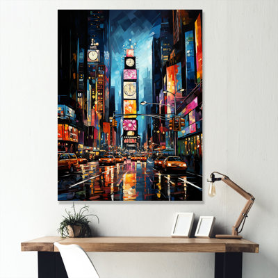 New York City Time square lights II - New York City Framed Wall Art