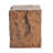 Outdoor And Indoor Stump Shape MGO Side Table, Brown Finish