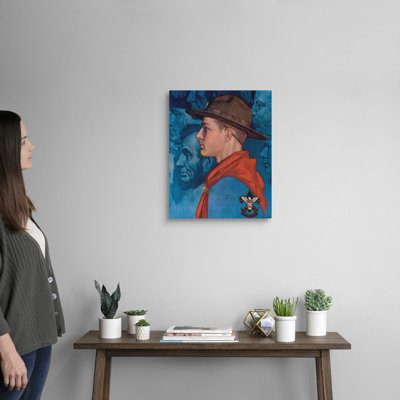 Spirit of America - Art mural sur toile bleue