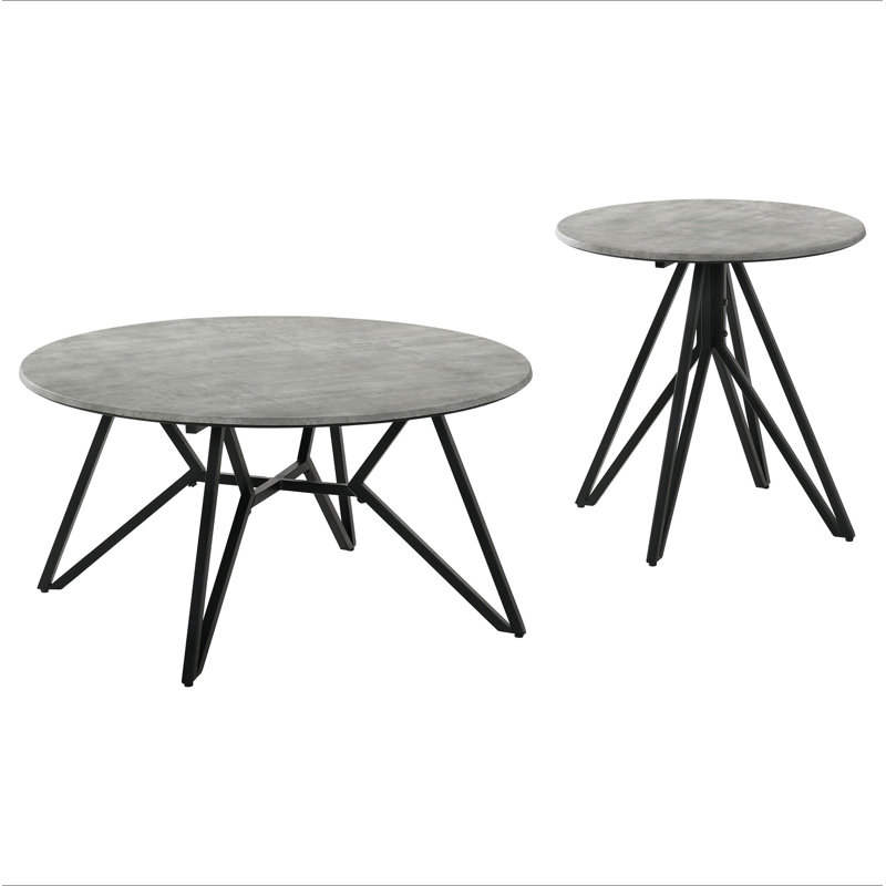 Ensemble de table basse et de table d'appoint 2 pièces Garfield