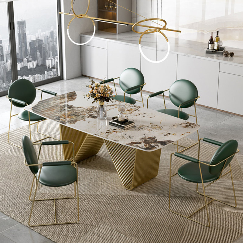 Ensemble de salle à manger rectangulaire, H 29,53 po x L 78,74 po x P 39,37 po