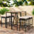 5-piece Outdoor Dining Table Sets Included 1 Foldable Table And Four Stools With Cushions