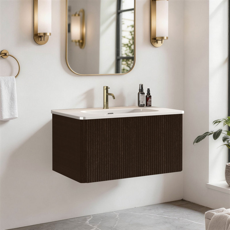 30" Floating Bathroom Vanity with Sink, Fully Assembled, 30 inch