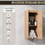 Meuble-lavabo de 42 po avec lavabo et armoire latérale - Mécanisme de fermeture de porte silencieux et contemporain en contreplaqué résistant aux effets visuels