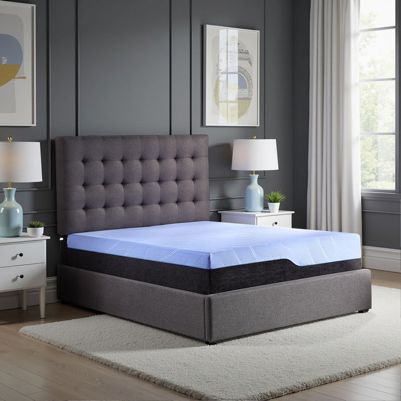 Refresh 12 Inch Hybrid Cooling Gelcare Memory Foam & Fast Responding Latex Foam And Coil Adult Mattress, Full Size, Full