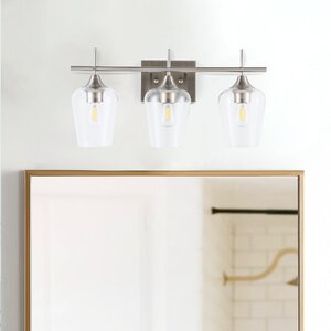 Ebern Designs Herricks 3 - Light Dimmable Vanity Light & Reviews | Wayfair