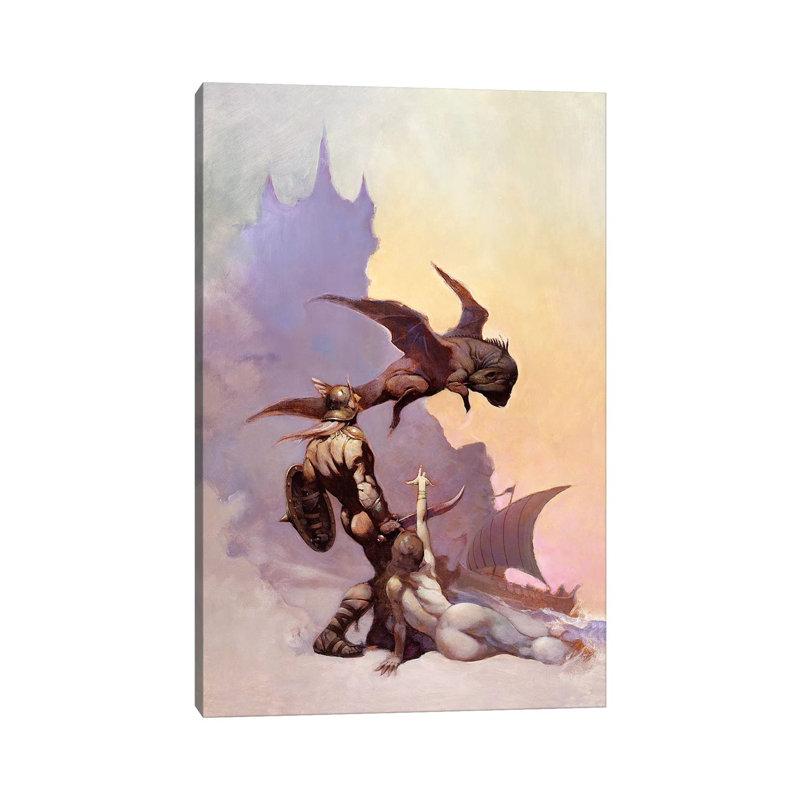 Kavin's World by Frank Frazetta - Print on Canvas, 101.6cm H x 66.04cm W x 3.81cm D, Wrapped Canvas