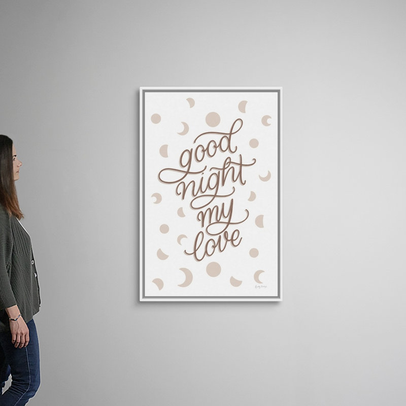 «Boho Nursery VI» par Becky Thorns, reproduction d'art textuel sur toile, Cadre flottant blanc, H 50 po x l 34 po x P 1,75 po