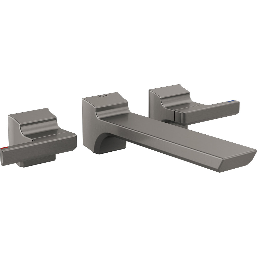 Pivotal® Wall-Mounted Bathroom Faucet, Black Stainless