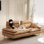 Causeuse modulaire en cuir véritable Coffee Coffee