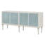 Console blanc perle et argent scintillant