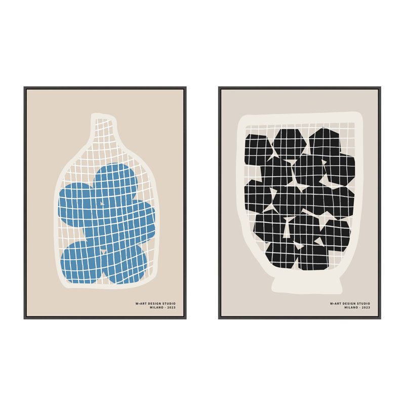 Balls And Hexagons Print, 38" H x 26.5" W x 1.25" D, Black Framed Canvas