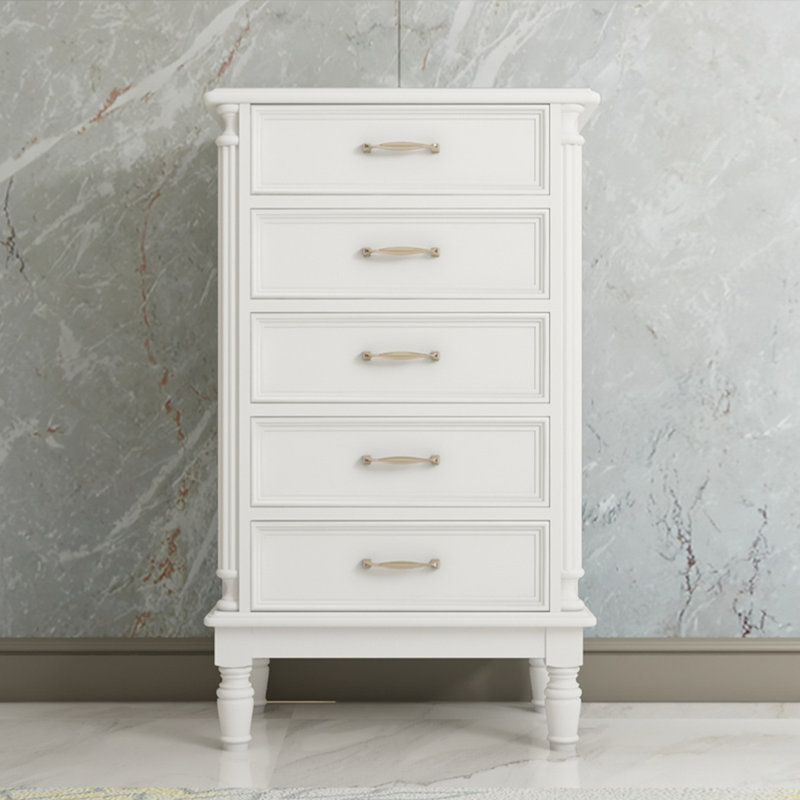 White Solid + Manufactured Wood Accent Cabinet