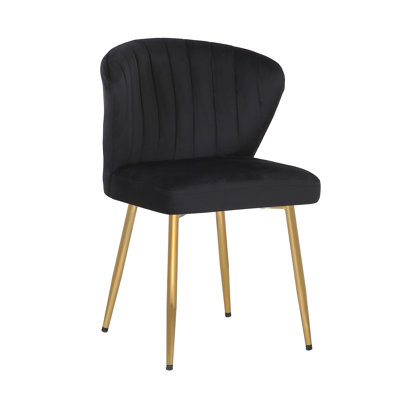 Yokley 50cm H Velvet Upholstered Side Chair