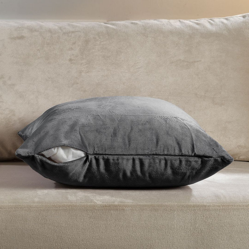 Housse de coussin en velours mat 1pc, Carré 20 po, Fer