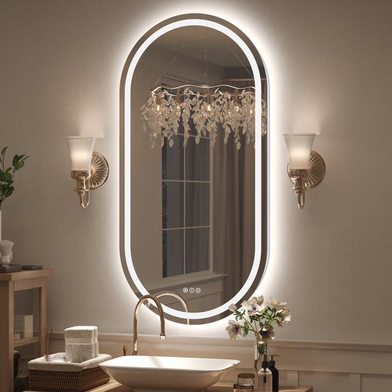 Miroir de salle de bain mural Molly, 48 po x 24 po
