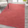 Asalia Solid Low-Pile Red Rug