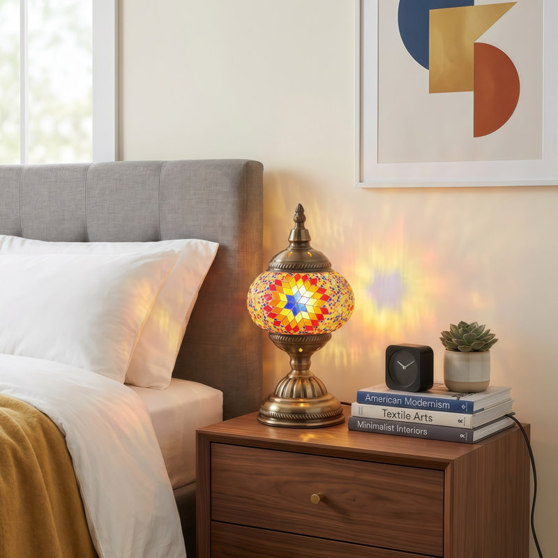 Lampe de table en verre Mosaic