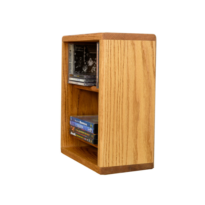 Support à CD en bois à goujon - Série 06, H 14,5 po x l 12,25 po x P 6,5 po, Transparent