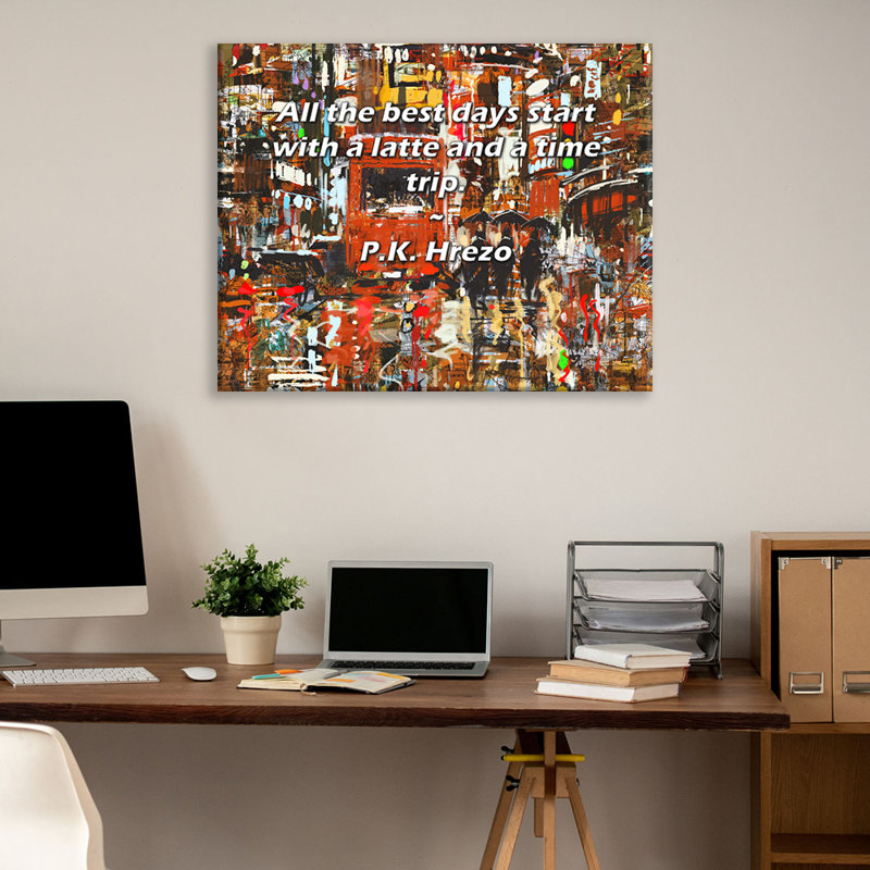Toile tendue Astoria Grand Gallery par P.K. Hrezo: «Tous les meilleurs jours commencent par un café au lait et un temps