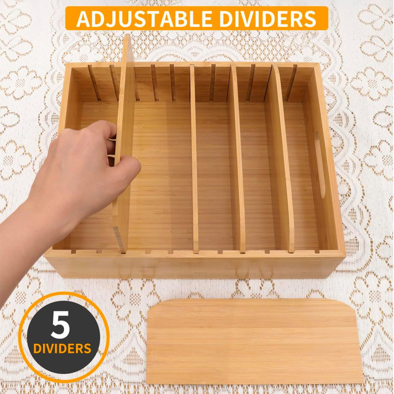 2-pack Bamboo Lid Organizers