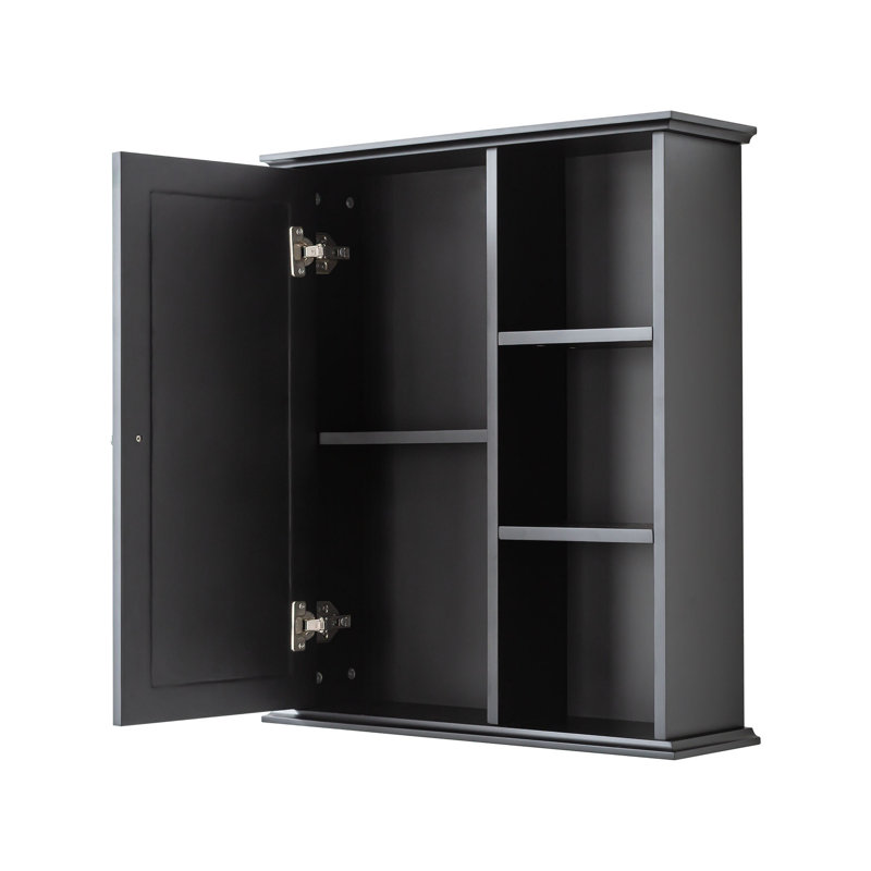 23.6" Wall Bathroom Cabinet, Black