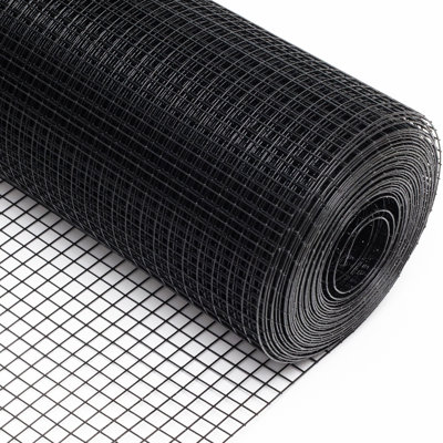 Black PVC Coated Hardware Cloth Chicken Wire Fence Roll