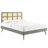 Modway Sidney Cane and Wood Platform Bed with Splayed Legs-255132138-255132134