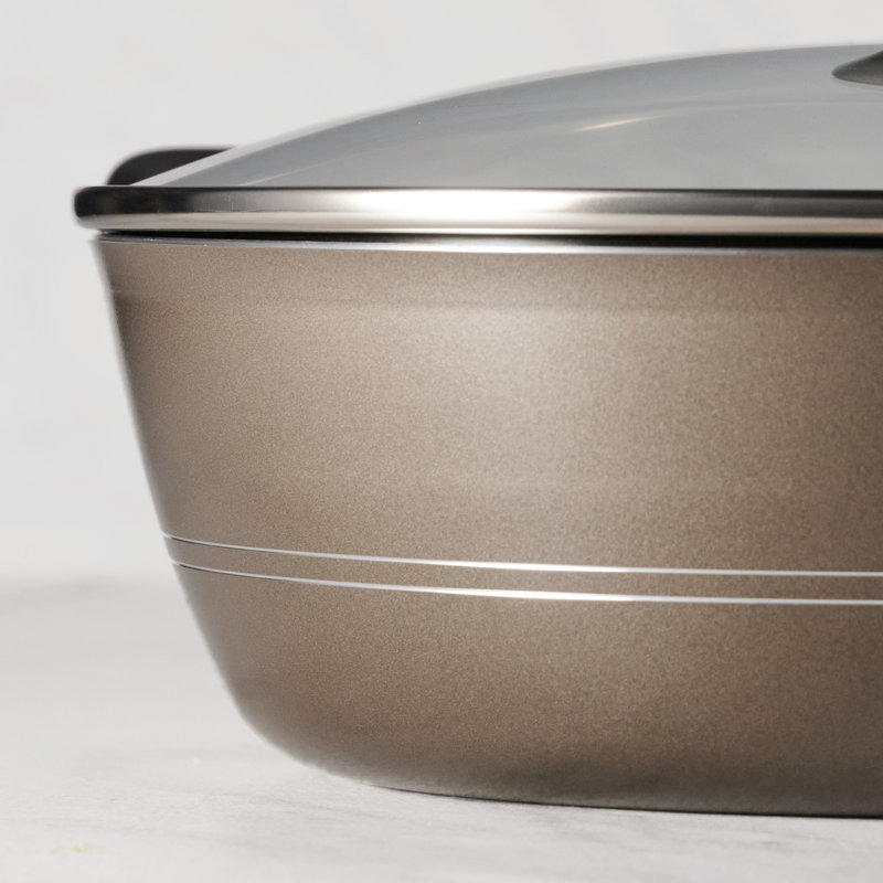 Batterie de cuisine antiadhésive en aluminium 8 pièces de la collection Sicilia de Framboise, Noisette