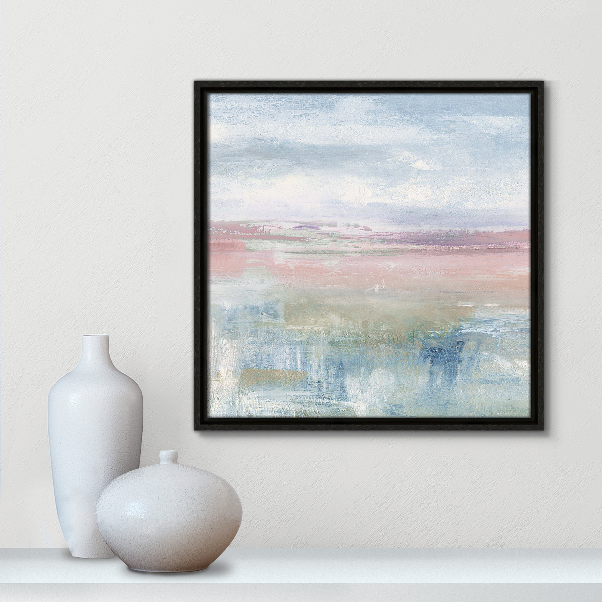 Back Shandelee II by - Floater Frame Print on Canvas, Espresso Framed, 17.5" H x 17.5" W x 2" D