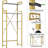 3-Tier Over The Toilet Gallaway – Space Saver Bathroom Organizer With Hooks, Freestanding Laundry Shelf For Small Spaces, Toilet Space Saver For Bathroom, Laundry Room