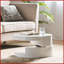 Table basse moderne rotative blanche ultra brillante avec rangement dissimulé - peu encombrante pour le salon