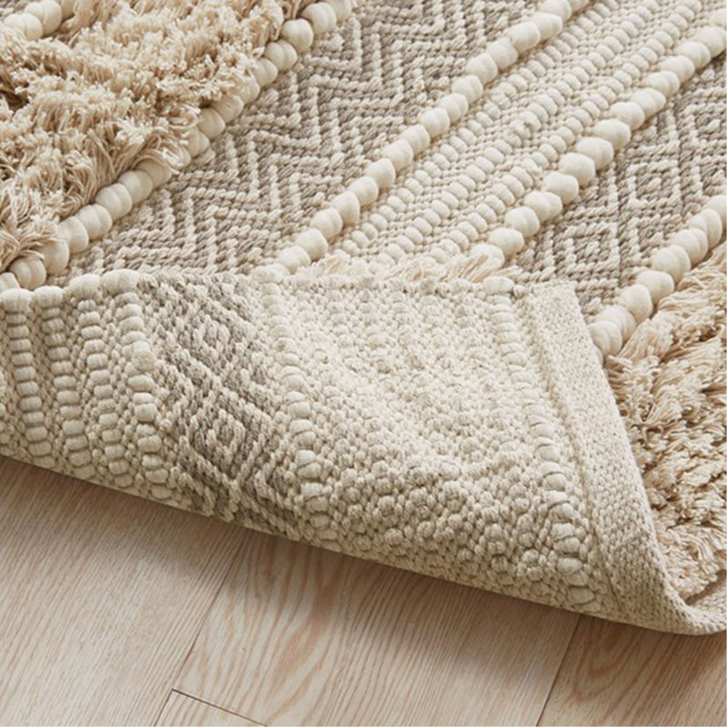 Woven Texture Stripe Bath Rug Natural 22X58", Natural, Single- 1'10" x 4'10"
