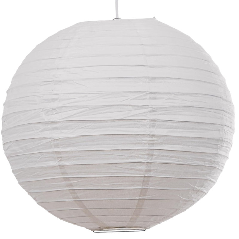 Paper Round Pendant Shade ( Clip On ) in White, 60cm H x 60cm W x 60cm D